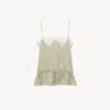 Chloé Silk Top With Drawstring Waist And Floral Pattern