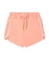 Chloé Drawstring Cotton Shorts In Pink