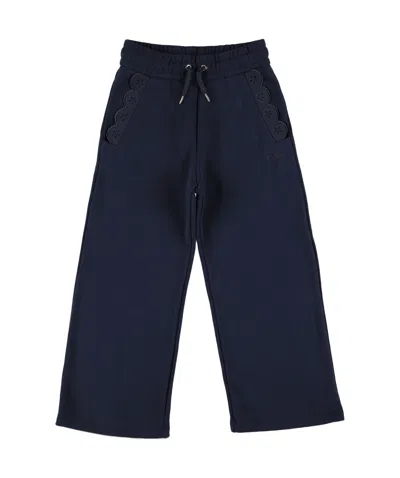 Chloé Drawstring Cotton Track Pants In Black