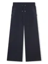 Chloé Drawstring Cotton Track Pants In Blue