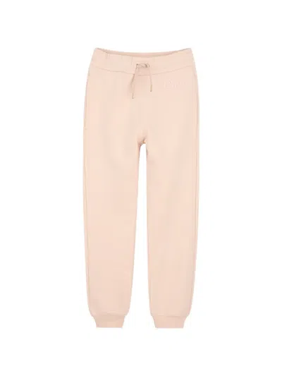 Chloé Kids' Drawstring Logo Track Pants In Neutral