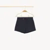 Chloé Drawstring Shorts Blue Size 12 100% Cotton In Blue