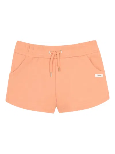 Chloé Kids' Drawstring Shorts In Neutral