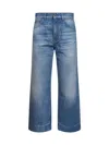 Chloé Women Dream Blue Denim High-rise Cropped Jeans In Blue