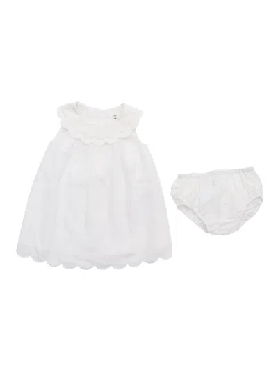 Chloé Kids' Dress+bloomer In White