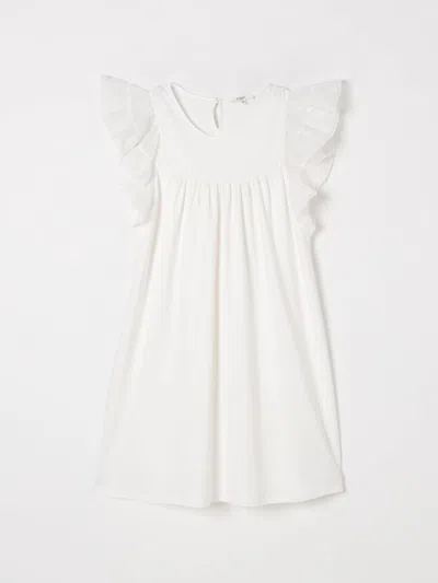 CHLOÉ DRESS CHLOÉ KIDS COLOR WHITE,G62703001
