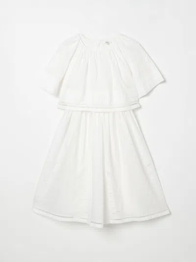 CHLOÉ DRESS CHLOÉ KIDS COLOR WHITE,G62704001