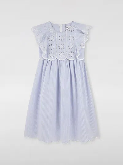 CHLOÉ DRESS CHLOÉ KIDS COLOR WHITE,G69578001