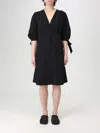 Chloé Balloon-sleeve Crêpe Minidress In Black