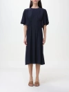 Chloé Woman Midi Dress Midnight Blue Size 6 Silk