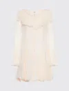 Chloé Flared Mini Dress With Ruffles In Metallic