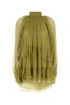 Chloé Pistachio Green Muslin Mini Dress In Green