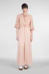 CHLOÉ DRESS IN ROSE-PINK SILK