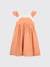 Chloé Silk Mini Dress With Straps For Girls In Multi
