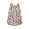 Chloé Bouquet-printed Organic Silk Crepe De Chine Mini Cape Dress In Multi