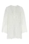 Chloé Mini Dress With Flared Sleeves And Scalloped Hem In Multi