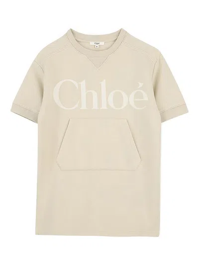 Chloé Kids' Dress In Neutral