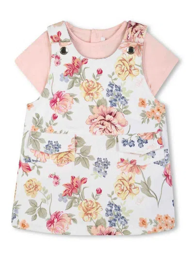 Chloé Kids' Dress With Print In Multi
