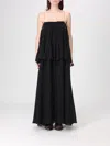 Chloé Open-back Embellished Tiered Silk-georgette Maxi Dress In Black