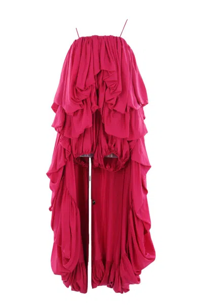 Chloé Sleeveless High-low Balloon Jumpsuit In Pink