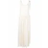 Chloé Drop-waist Knotted Crepe Maxi Dress In Beige