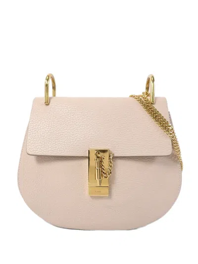 Pre-owned Chloé Drew Chain Shoulder Bag In Neutral