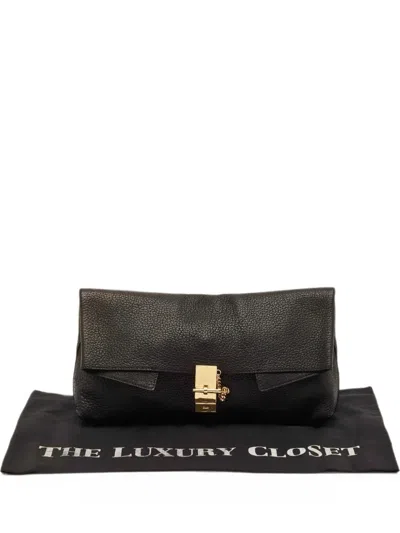 Pre-owned Chloé Drew Clutch Bag In Black