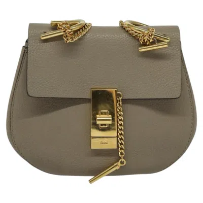 Pre-owned Chloé Drew Grey Leather Shoulder Bag ()
