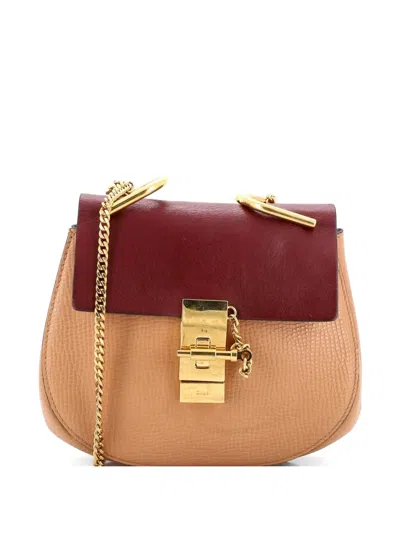 Pre-owned Chloé Drew Leather Mini Crossbody Bag In Multi