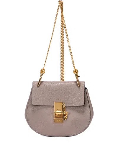 Pre-owned Chloé Drew Shoulder Bag In Gray