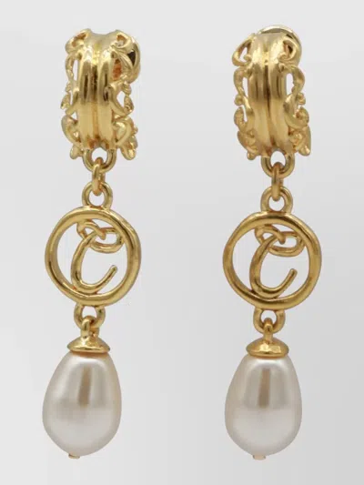 Chloé Drop Design Earrings Pearl Detail
