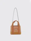Chloé Logo-detail Canvas Tote Bag In Brown