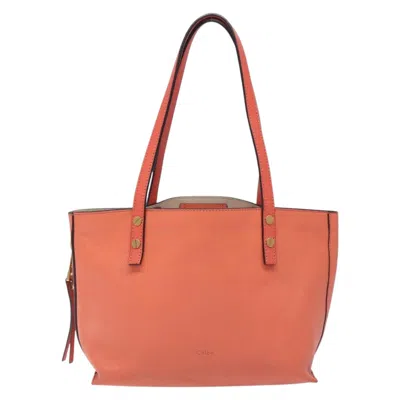 Pre-owned Chloé Dylan Orange Leather Tote Bag ()