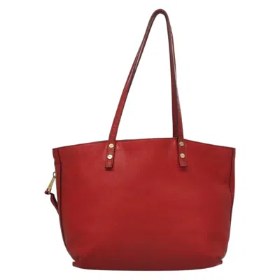 Pre-owned Chloé Dylan Red Leather Tote Bag ()