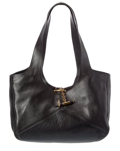 Chloé East West Medium Leather Tote In Black