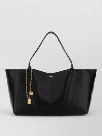 Chloé East West Spin Leather Tote Bag