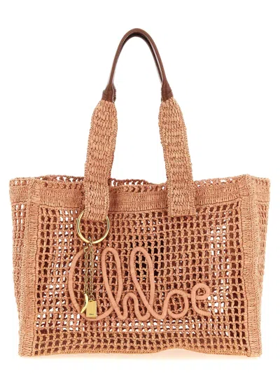Chloé East-west Summer Banana Shopping Bag In Pink