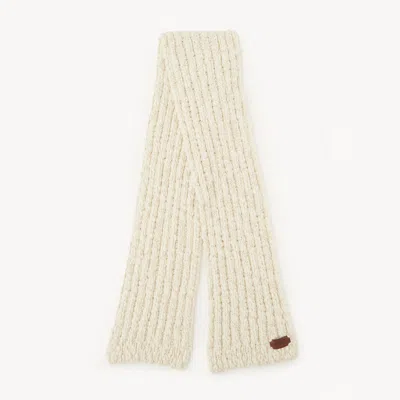 Chloé Logo Scarf In Nude