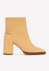 Chloé Woman Ankle Boots Camel Size 7.5 Soft Leather In Tan