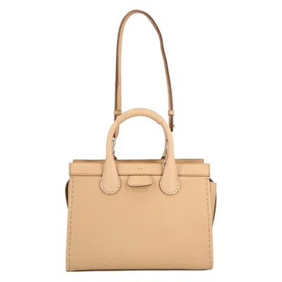 Chloé Edith Medium Zip Tote Bag Beige