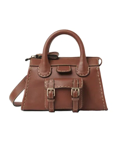 Chloé Edith Mini Bag In Brown