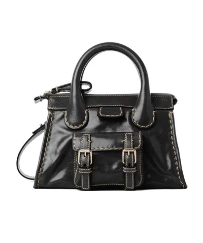 Chloé Edith Tote Bag In Black