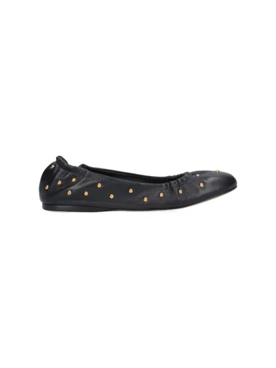 CHLOÉ CHLOÉ "EIA" BALLERINAS IN SEMI-GLOSS LEATHER