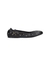 Chloé Elasticated Trim Round Toe Studded Design Ballerina Shoes In Black  
