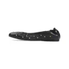 Chloé Elasticated Trim Round Toe Studded Design Ballerina Shoes In Black