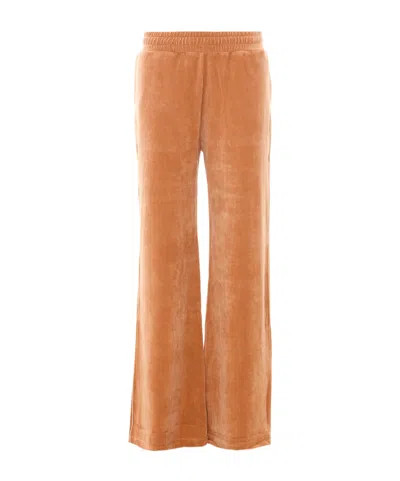 Chloé Elastic Waist Casual Pants In Brown