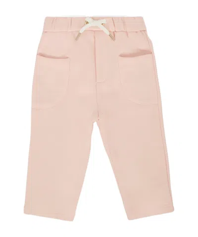 Chloé Elastic Waist Casual Pants In Pink