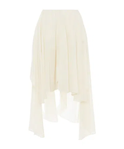 Chloé Elastic Waist Shorts In White