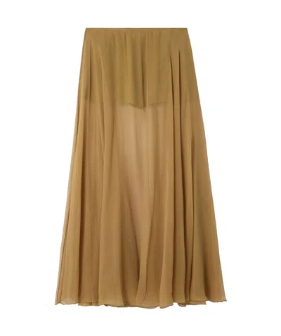 Chloé Elastic Waist Skirt In Brown