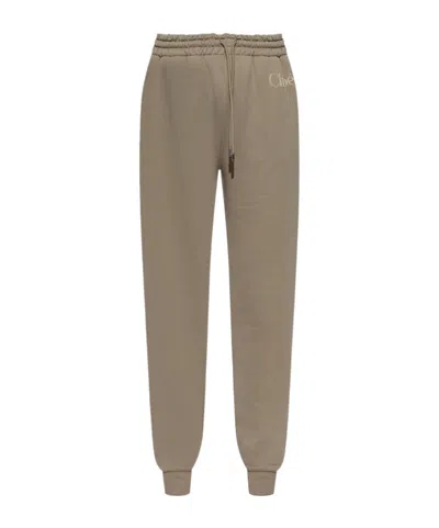 Chloé Elastic Waist Sweatpants In Gray